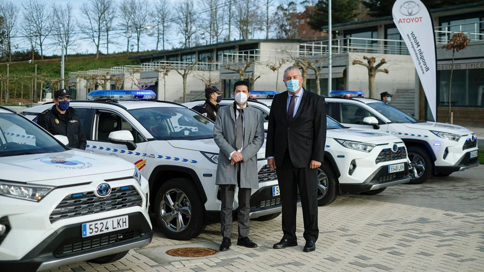 Vehículos SUV híbridos de Toyota que la Xunta dedicará a la Policía Autonómica.