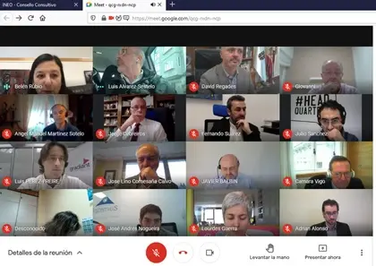 Reunión telemática do consello consultivo de INEO.