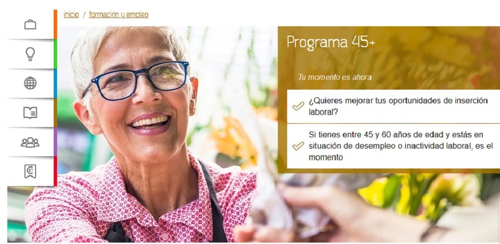 El nuevo programa EMPLEO 45+ que la Cámara coruñesa ofrece con carácter gratuito a personas de entre 45 y 60 años.