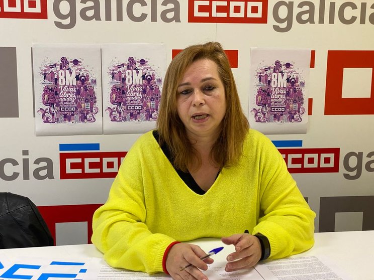 A secretaria de Muller e Igualdade do Sindicato Nacional de CCOO de Galicia, Mamen Sabio.