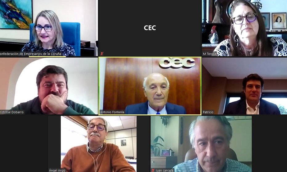 Comité ejecutivo de la Confederación de Empresarios de A Coruña.