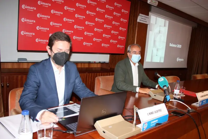 El director general de la Cámara, Manuel Galdo, y su presidente, Antonio Couceiro.