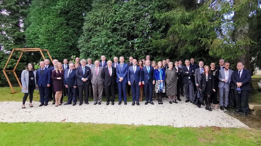 Miembros del Foro Económico de Galicia se reunieron con el gobernador del Banco de España.