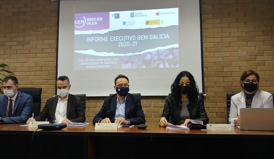 Acto de presentación del Informe Ejecutivo GEM Galicia 2020-21, celebrado en Lugo.