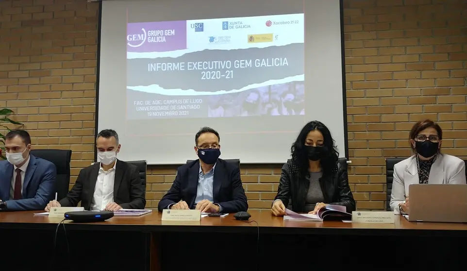 Acto de presentación del Informe Ejecutivo GEM Galicia 2020-21, celebrado en Lugo.