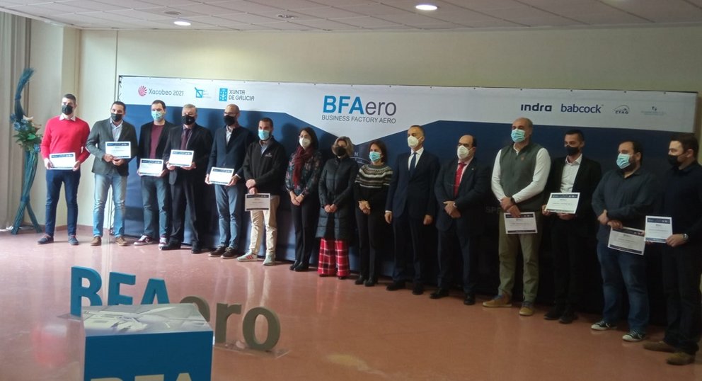 Acto de entrega de diplomas a los 10 proyectos que permanecían en la BFAero.