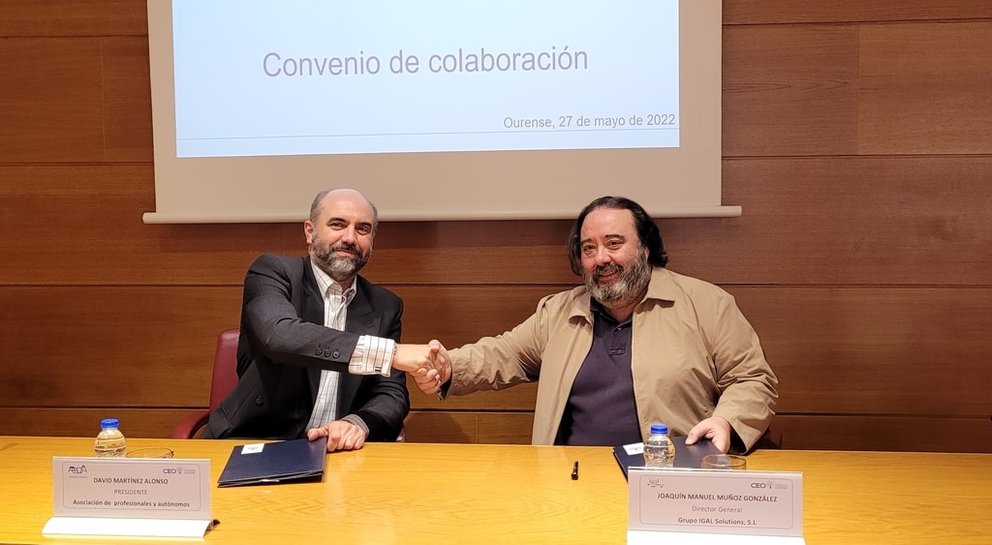 David Martínez, de AEPA Ourense, y Joaquín Muñoz, de Grupo Igal.
