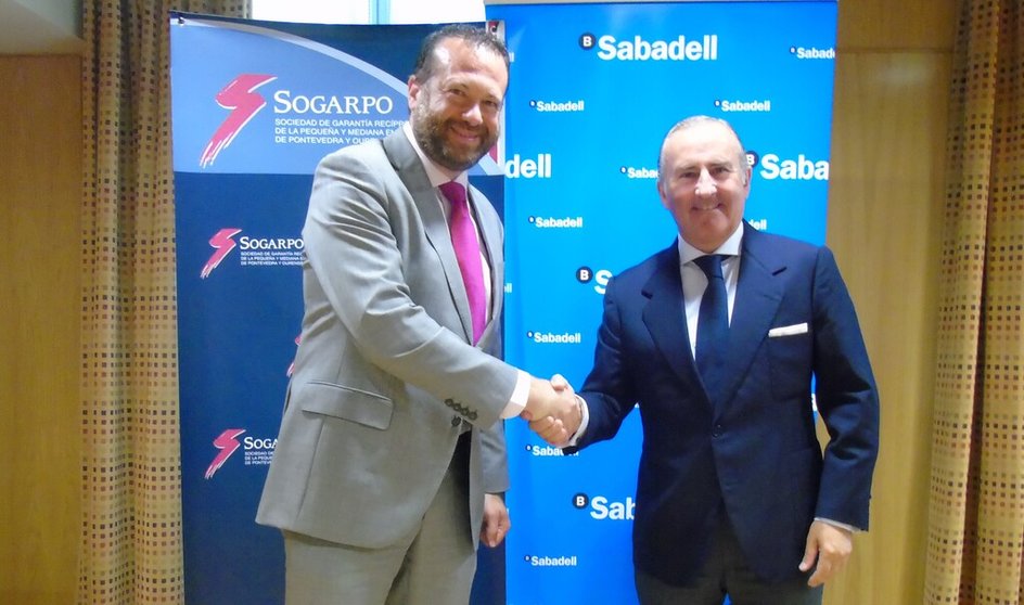 Artur Yuste y Pablo Junceda renovaron el acuerdo entre Sogarpo y Sabadell.