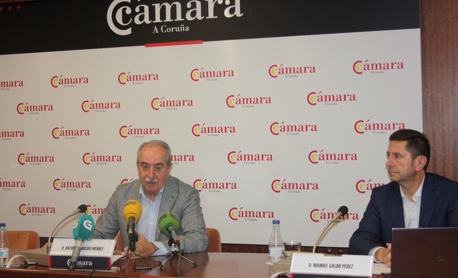 Antonio Couceiro y Manuel Galdo presentaron el Plan Operativo Anual de la Cámara de A Coruña para 2023.