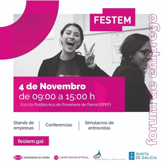 El Campus Industrial de Ferrol organiza el Forum de Empleo FESTEM.