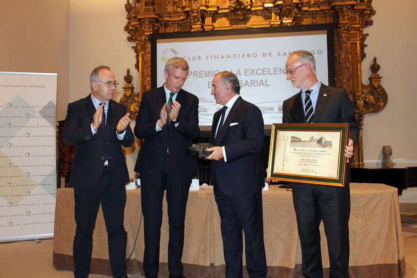 Sánchez Bugallo, Rueda, Junceda y Pereira, en la entrega del Premio a la Excelencia Empresarial.