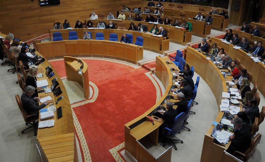 Pleno del Parlamento de Galicia.