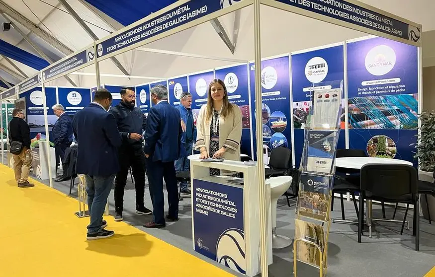 Stand de Asime en la feria internacional Halieutis de Agadir, Marruecos.