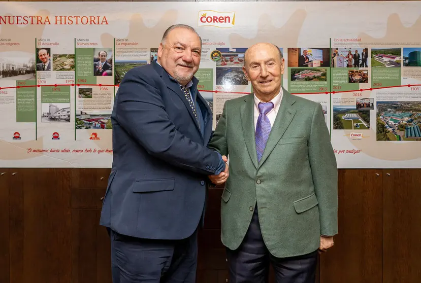 Jesús Quintá, gerente de Alibós, y Manuel Gómez-Franqueira Álvarez, presidente del Grupo Coren.