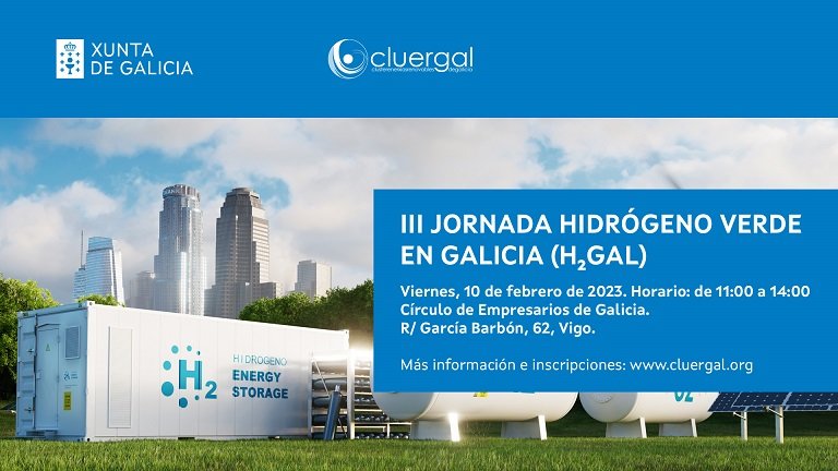 La III Jornada “Hidrógeno Renovable en Galicia” se celebrará en Vigo.