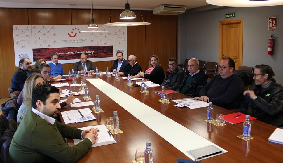 Reunión de la junta directiva de la Asociación de Empresarios Polígono San Cibrao.