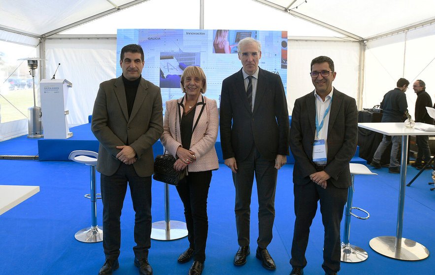 El delegado de la Xunta en Ourense, la presidenta de la CEO, el vicepresidente primero de la Xunta y el gerente de Tecnópole asistieron a la jornada de Galicia Avanza.