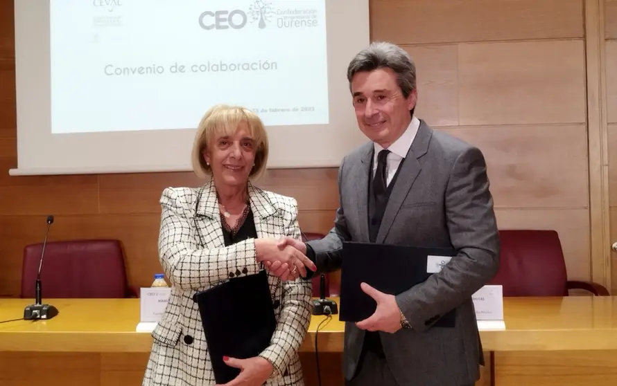 Marisol Novoa, presidenta de la CEO, junto a José Luis da Rocha, presidente de Ceval.