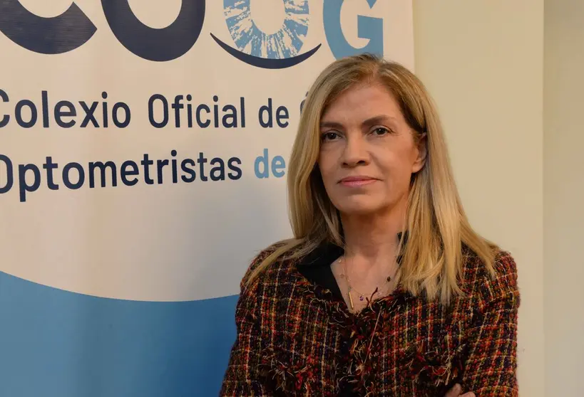 Eshter Amaro Quireza, presidenta del Colexio Oficial de Ópticos Optometristas de Galicia.