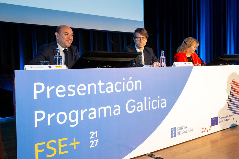 Acto de presentación del programa operativo del Fondo Social Europeo Galicia 2021-2027. /XOÁN CRESPO.