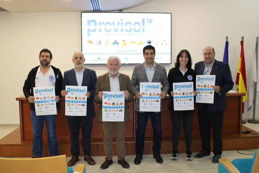 Representantes de Tesgalicia, ISSGA, Deputación de Ourense, Xunta de Galicia e Expourense, na presentación de Previsel.