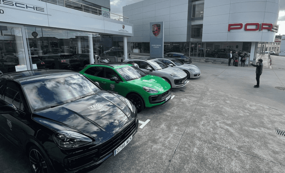 Modelos de Porsche que participaron en el evento promocional con TAG Heuer y Joyería Calvo.
