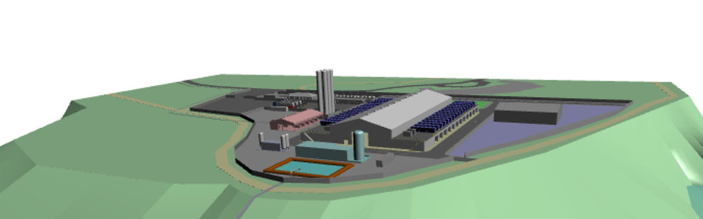 Imagen del proyecto de planta de hidrógeno verde promovido por Reganosa y EDP en As Pontes./WEB REGANOSA.
