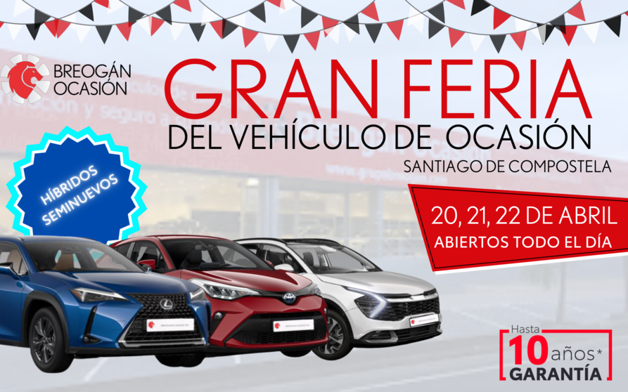 Breogán Ocasión organiza una feria del vehículo de ocasión entre el 20 y el 22 de abril.