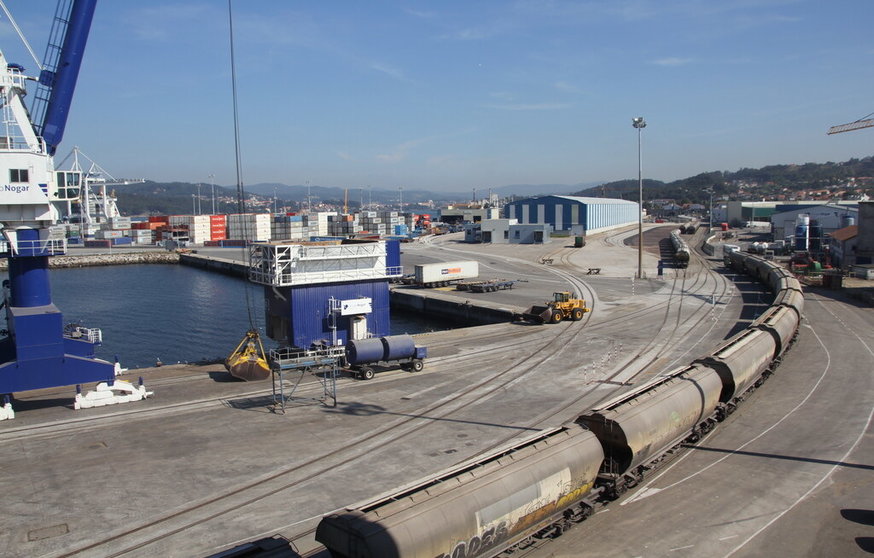 El Puerto de Marín es el primero en Galicia en utilización de ferrocarril./AP PUERTO DE MARÍN.