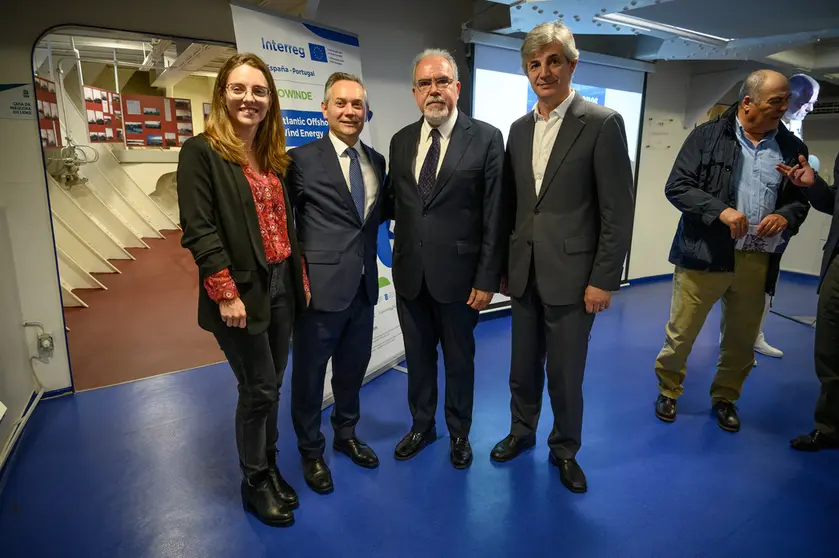 El secretario general de Asime con el presidente de Viana do Castelo y el secretario de Mar de Portugal.