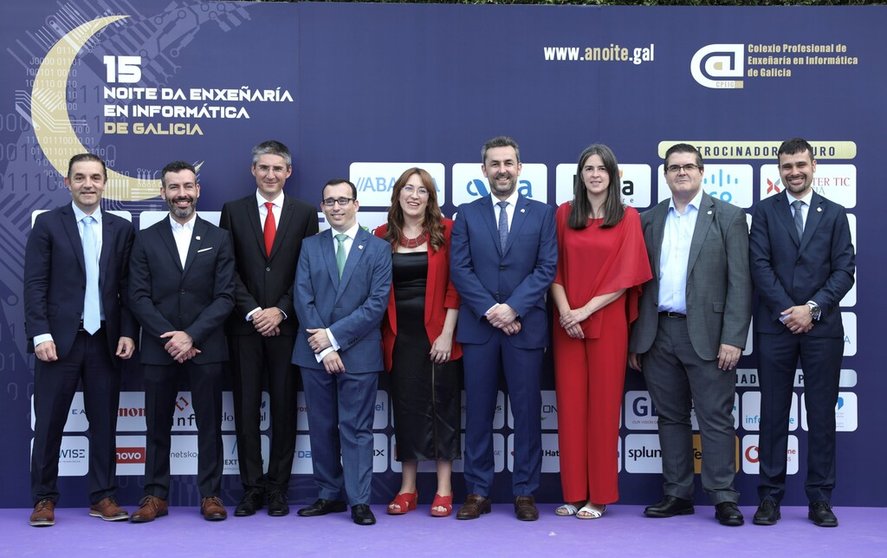 Xunta de Goberno CPEIG na inauguración da XV Noite da Enxeñaría en Informática de Galicia.