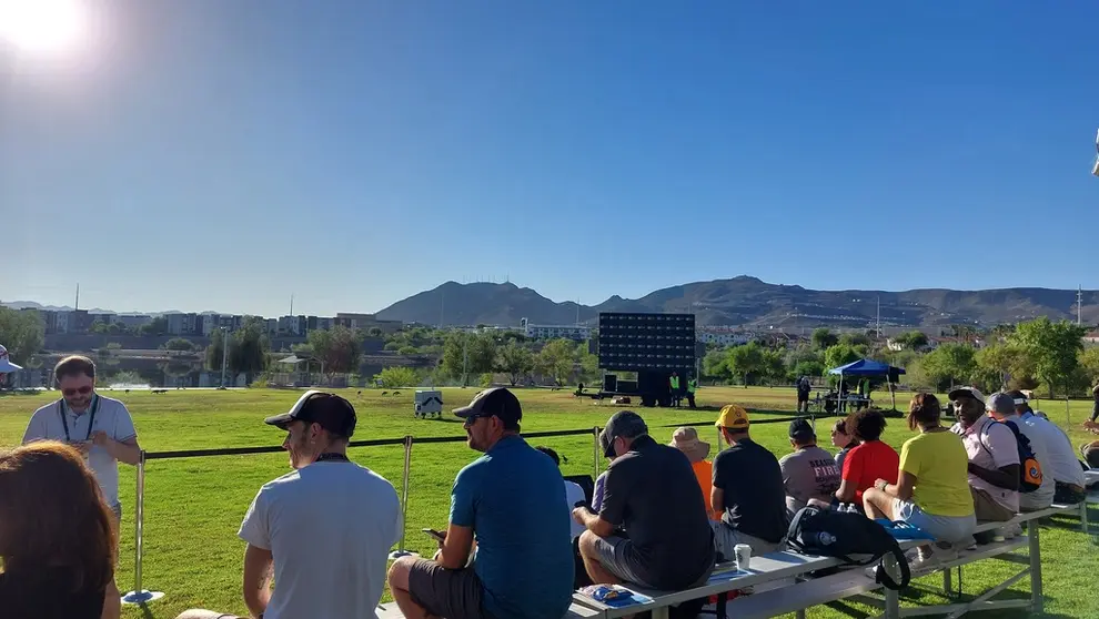 Exhibición de drones en la feria Commercial UAV Expo celebrada esta semana en Las Vegas.