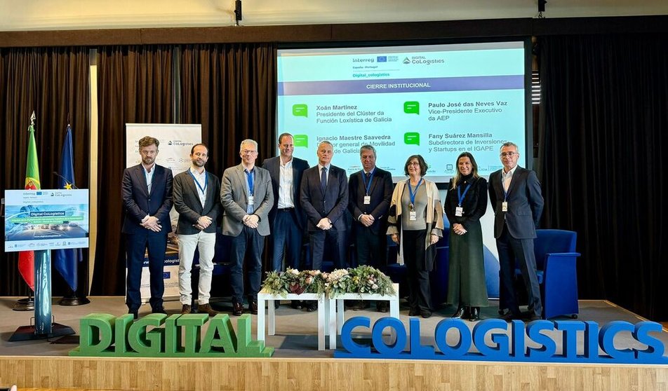 Representantes de las entidades promotoras del proyecto Digital CoLogistics, en Vigo.