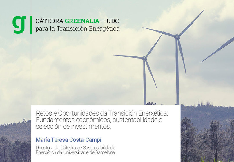 Conferencia de Maria Teresa Costa-Campi organizada pola Cátedra Greenalia-UDC.